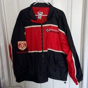 Vintage Dodge MotorSports Puffer Zip-Up Jacket • Size Large •